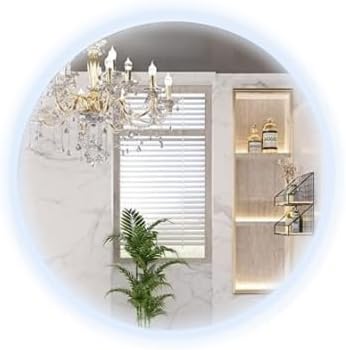 Espelho Redondo 60cm Led Iluminado Branco Decorativo Lavabo Salao Frio Espelho Redondo 60cm Led Iluminado Branco Decorativo Lavabo Salao Frio