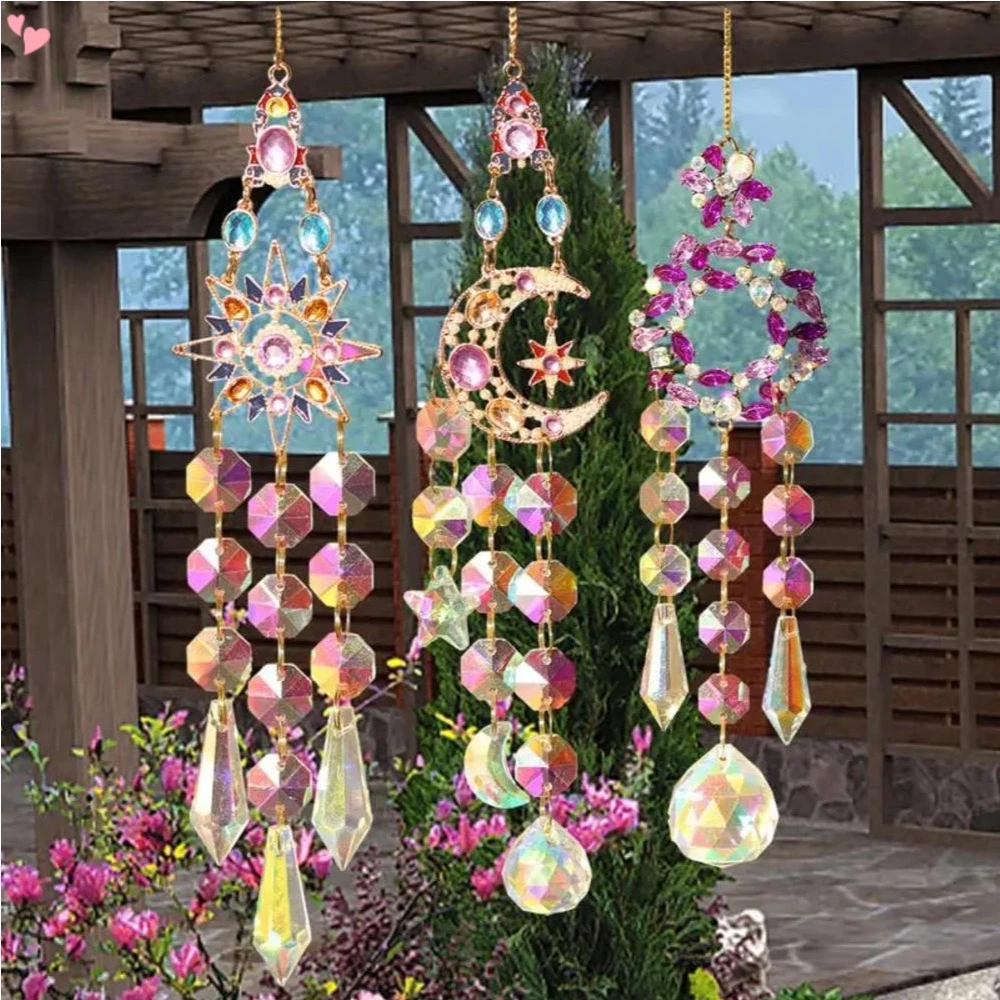 Apanhador De Sol Crystal Sun Catcher Com Estrela D...